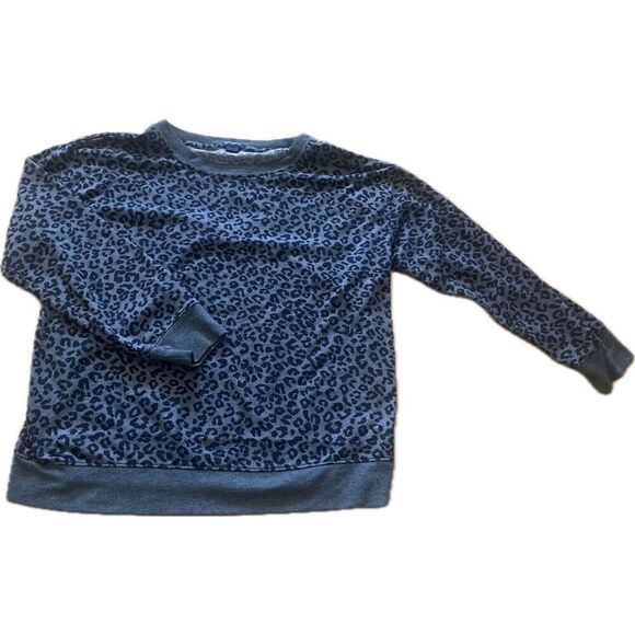 Splendid Animal Print Grey Leopard Pull Over Sweater Size M - Picture 1 of 6